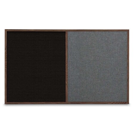United Visual Products Sliding Door Indoor Enclosed Corkboard, 3 UV9000ACSH-WHITE-PEARL